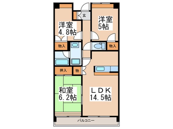 エーデルハイムの物件間取画像